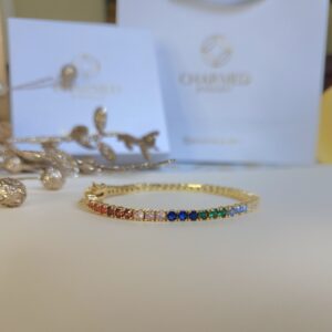 Rainbow tennis bracelet