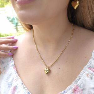 Golden heart necklace