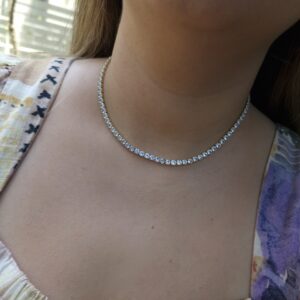 Gold tennis necklace 4mm
