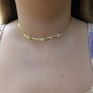 The statement 3 stars necklace