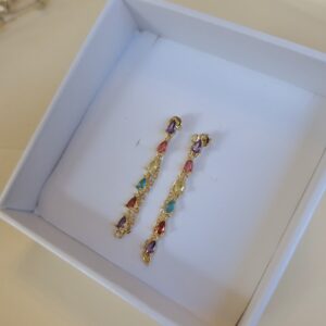 Rainbow teardrops earrings