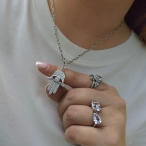 Fatima hand in silver