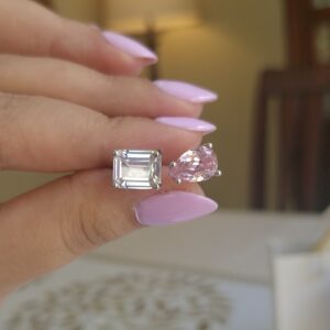 Pink and white ring
