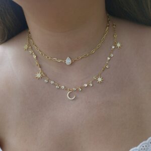 Crystal teardrop necklace