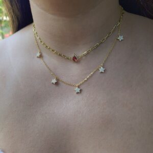 Ruby teardrop necklace