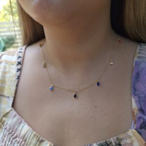 Multi teardrop necklace