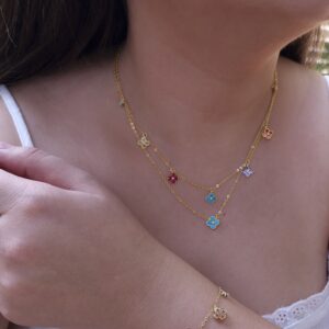 Multi flowers earrings