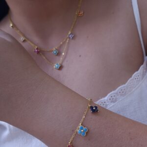 Colorful flowers bracelet