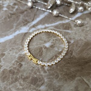 Gold tennis bracelet