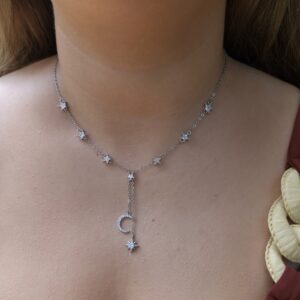 Dangling moon necklace
